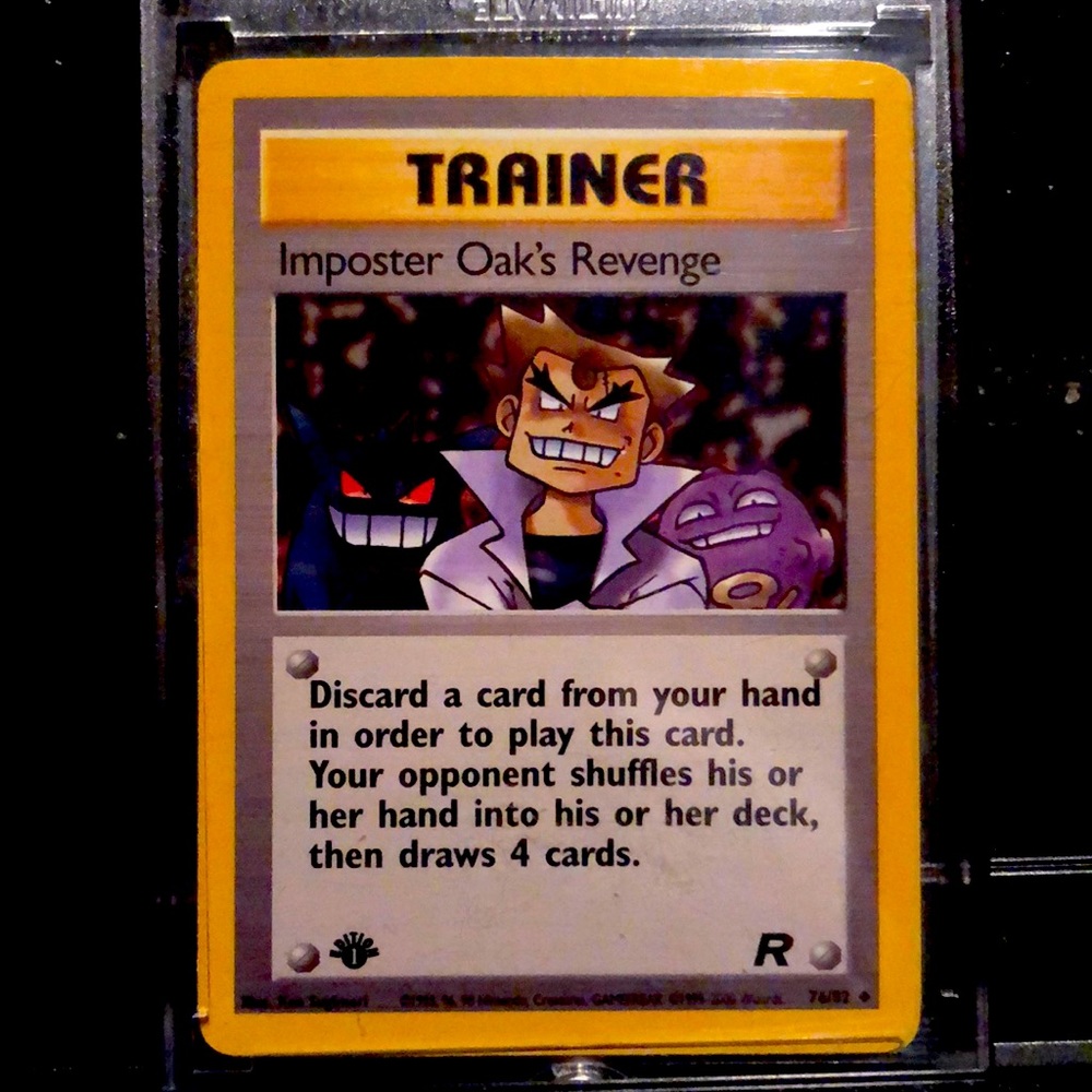 1st Edition Pokémon Team Rocket Imposter Oak’s Revenge 76/82 - Lightly Played